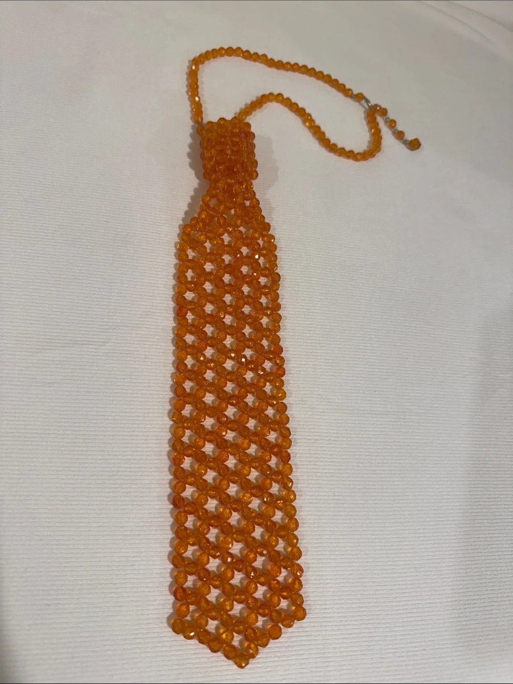 Orange Beaded Statement Necklace